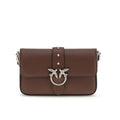 Sac bandoulière Bos Taurus en cuir de veau marron Pinko