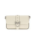 Sac bandoulière Bos Taurus en cuir de veau blanc Pinko