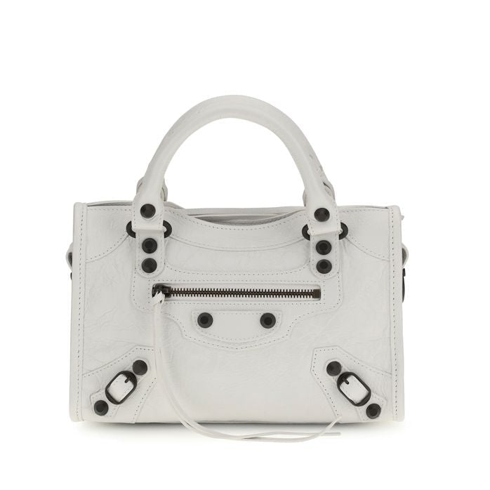 Sac à main Bos Taurus en cuir de veau blanc Balenciaga