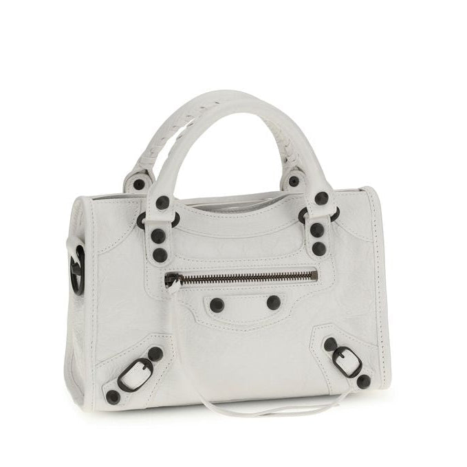 Sac à main Bos Taurus en cuir de veau blanc Balenciaga