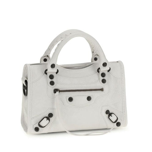 Sac à main Bos Taurus en cuir de veau blanc Balenciaga