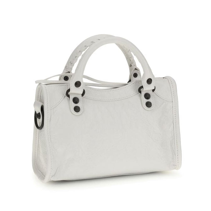 Sac à main Bos Taurus en cuir de veau blanc Balenciaga