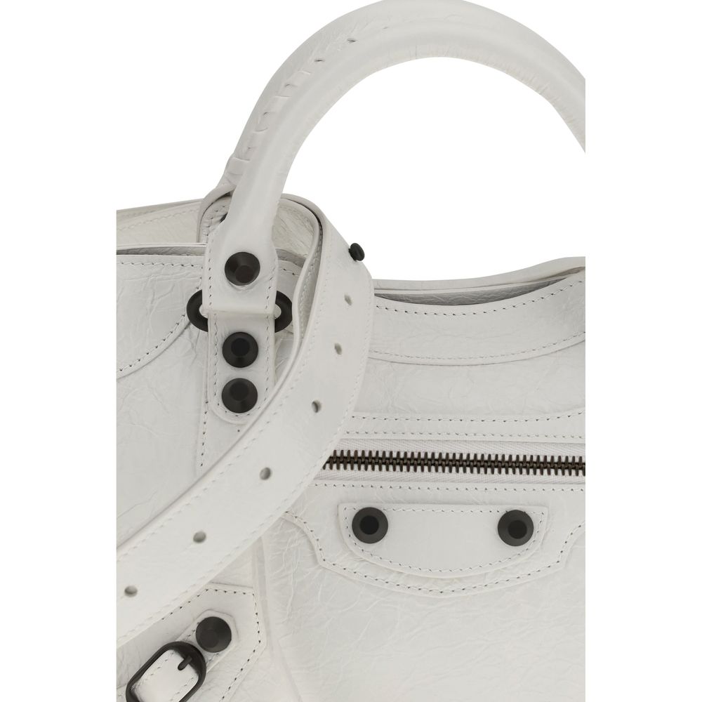 Sac à main Bos Taurus en cuir de veau blanc Balenciaga