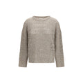 Pull en soie beige Brunello Cucinelli