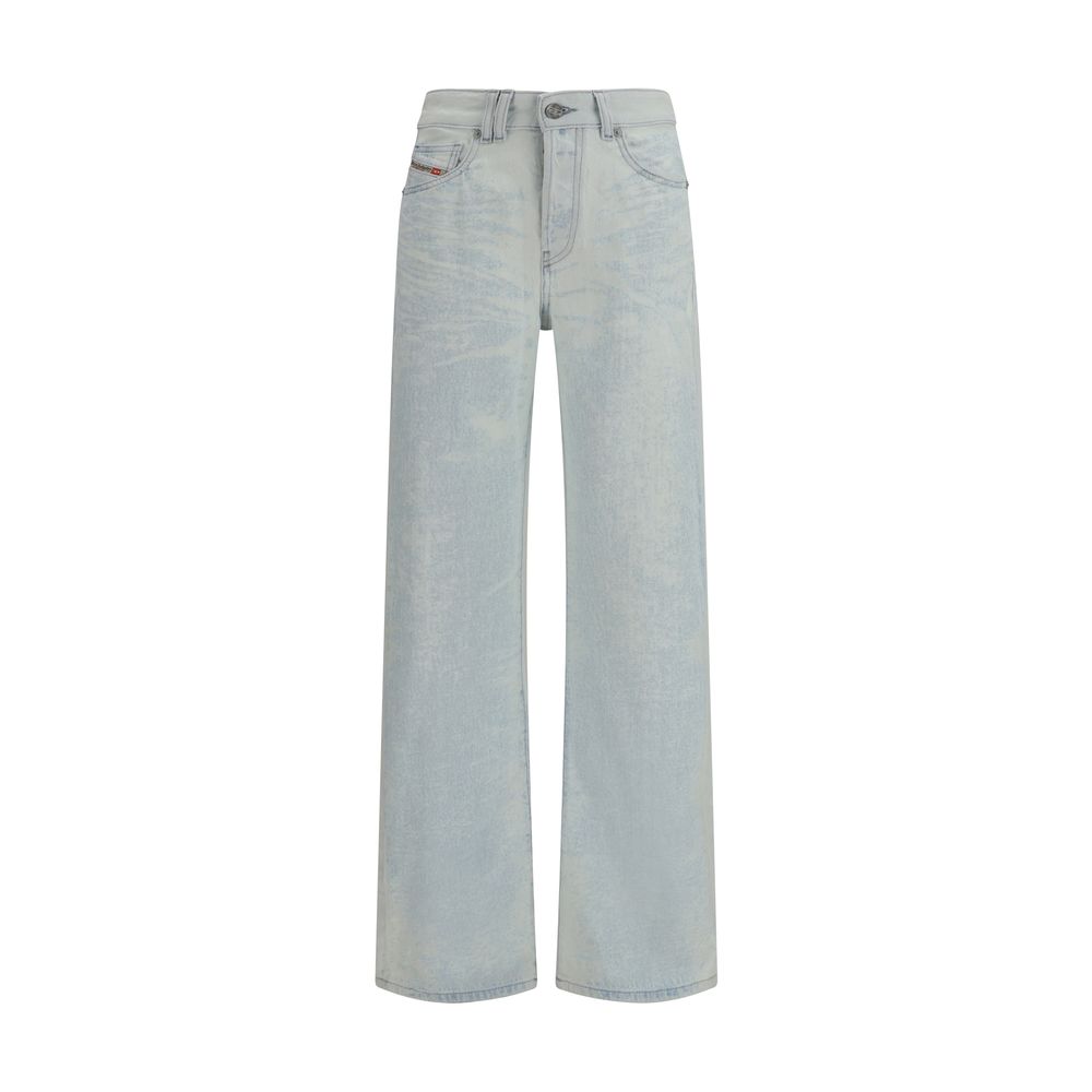 Jean droit en coton bleu Diesel