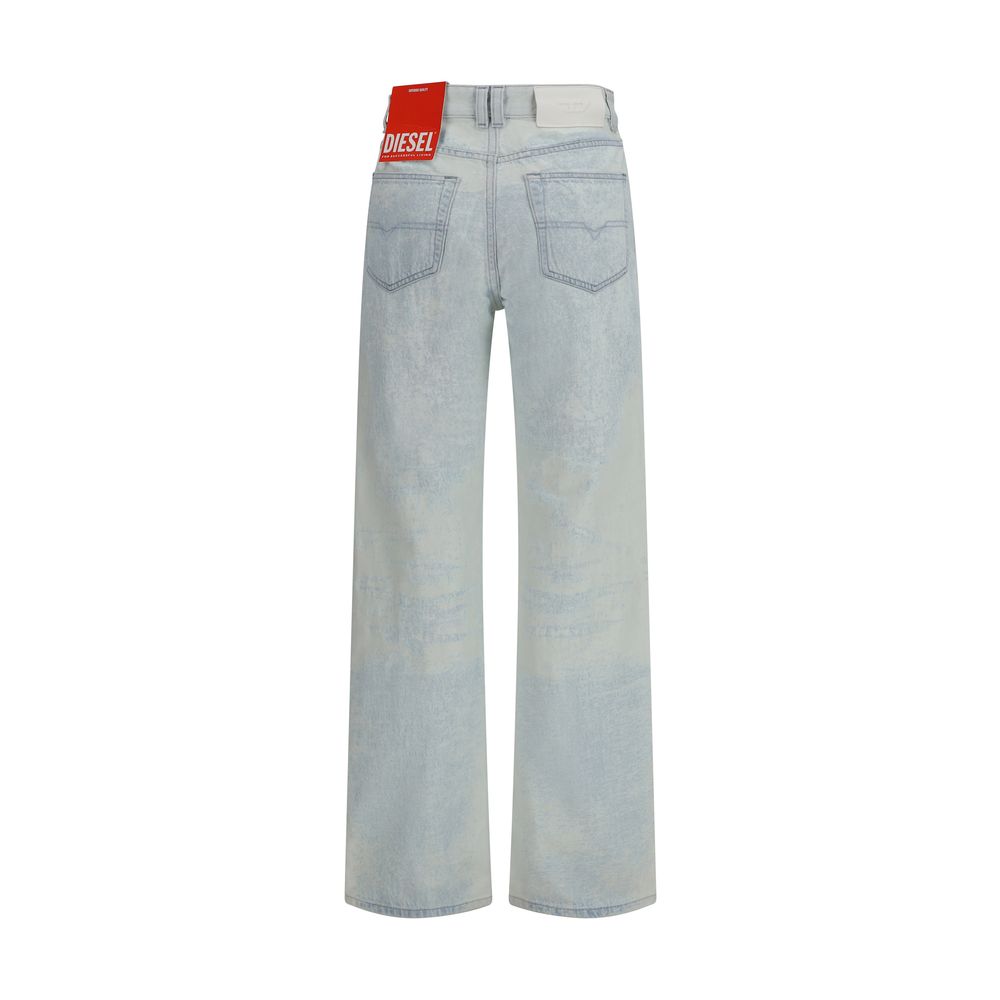 Jean droit en coton bleu Diesel