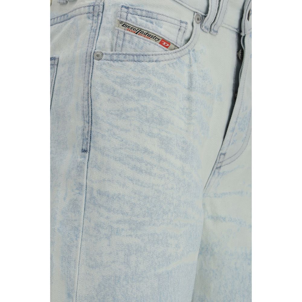 Jean droit en coton bleu Diesel