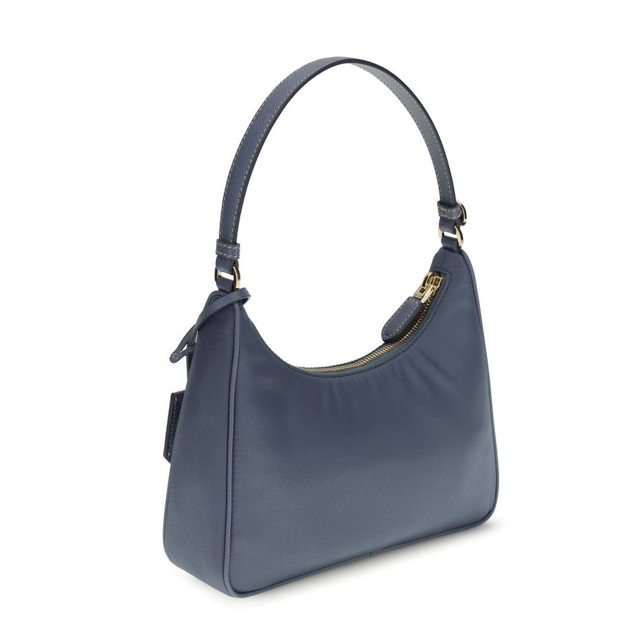 Blue Recycled Polyamide Shoulder Bag Prada
