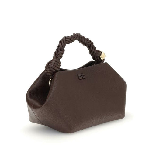 Bolso de mano marrón de poliéster reciclado