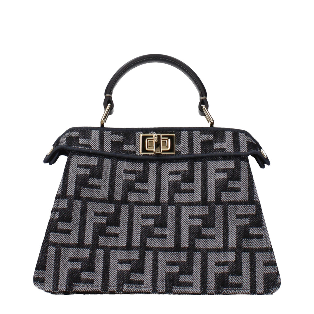 Sac à main en tissu noir Fendi
