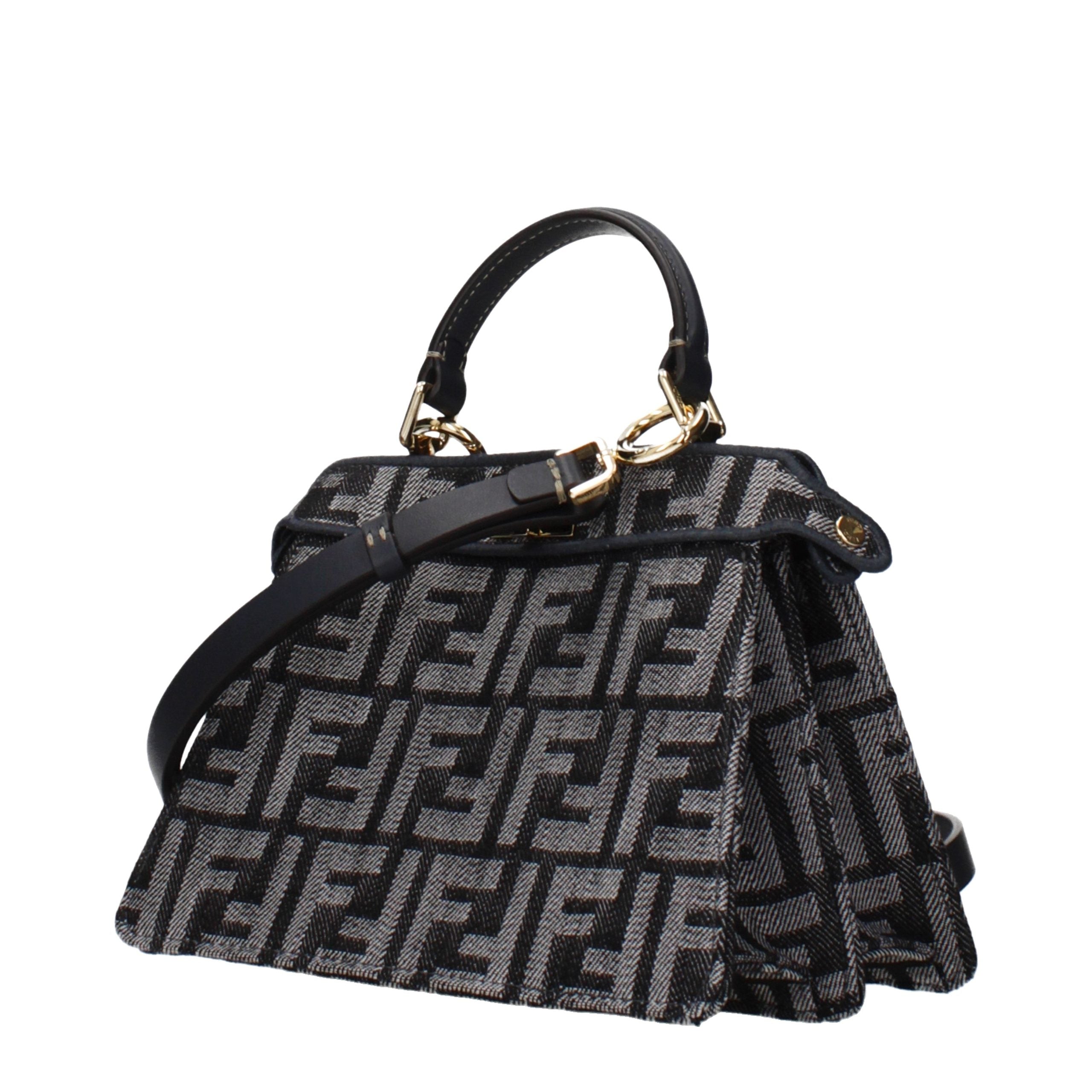 Sac à main en tissu noir Fendi