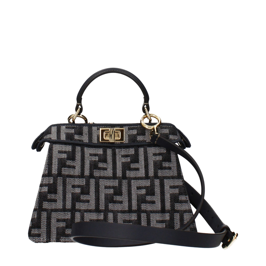 Sac à main en tissu noir Fendi