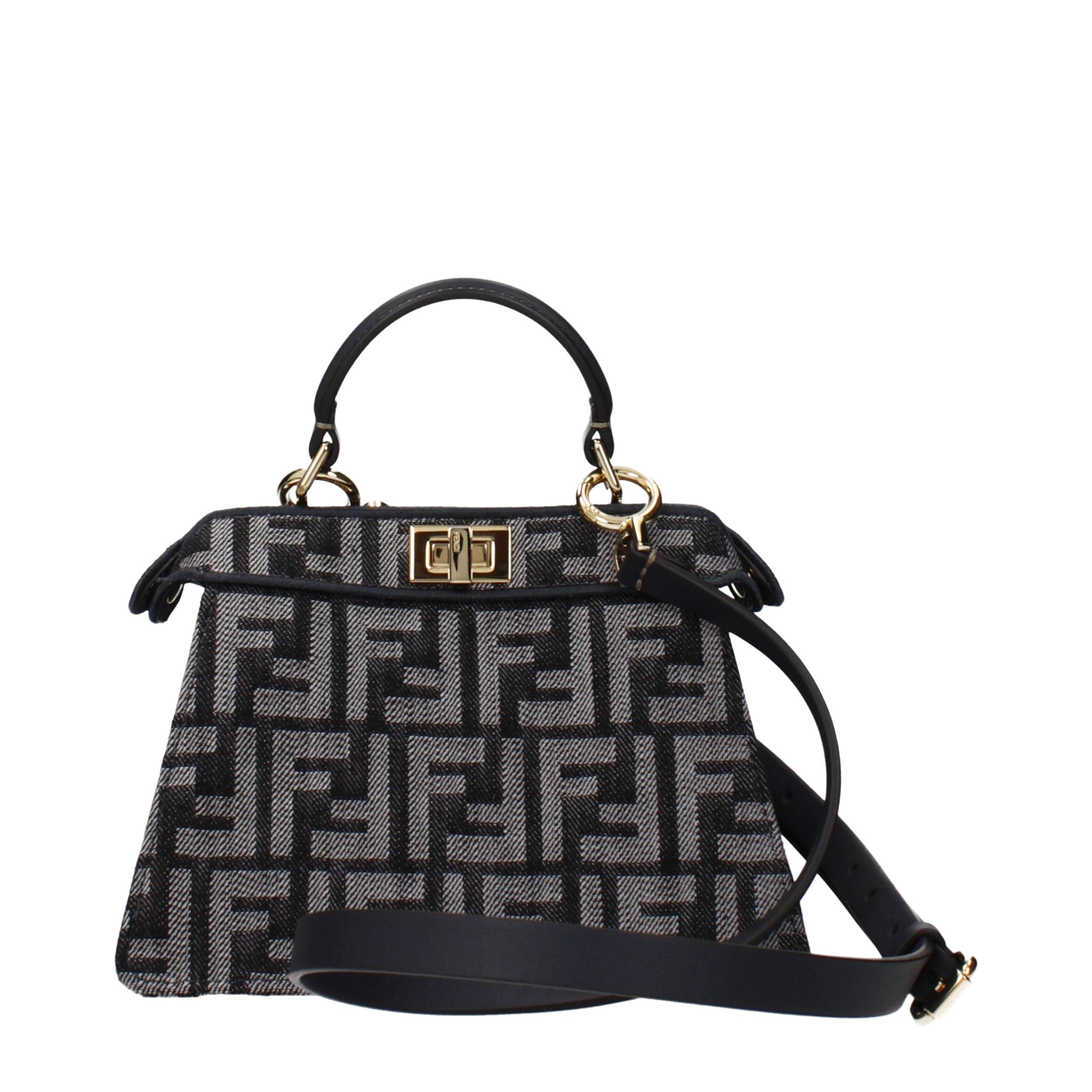 Sac à main en tissu noir Fendi