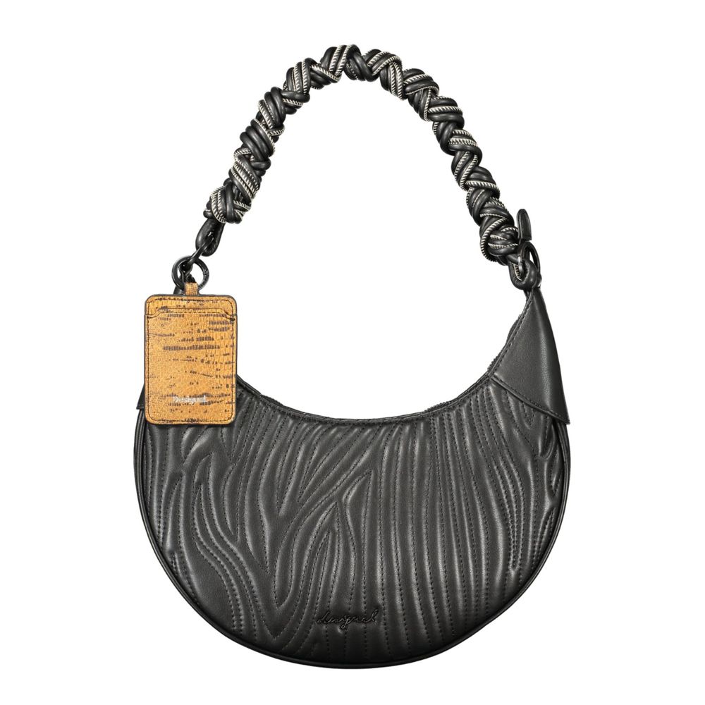 Sac bandoulière en polyuréthane noir Desigual