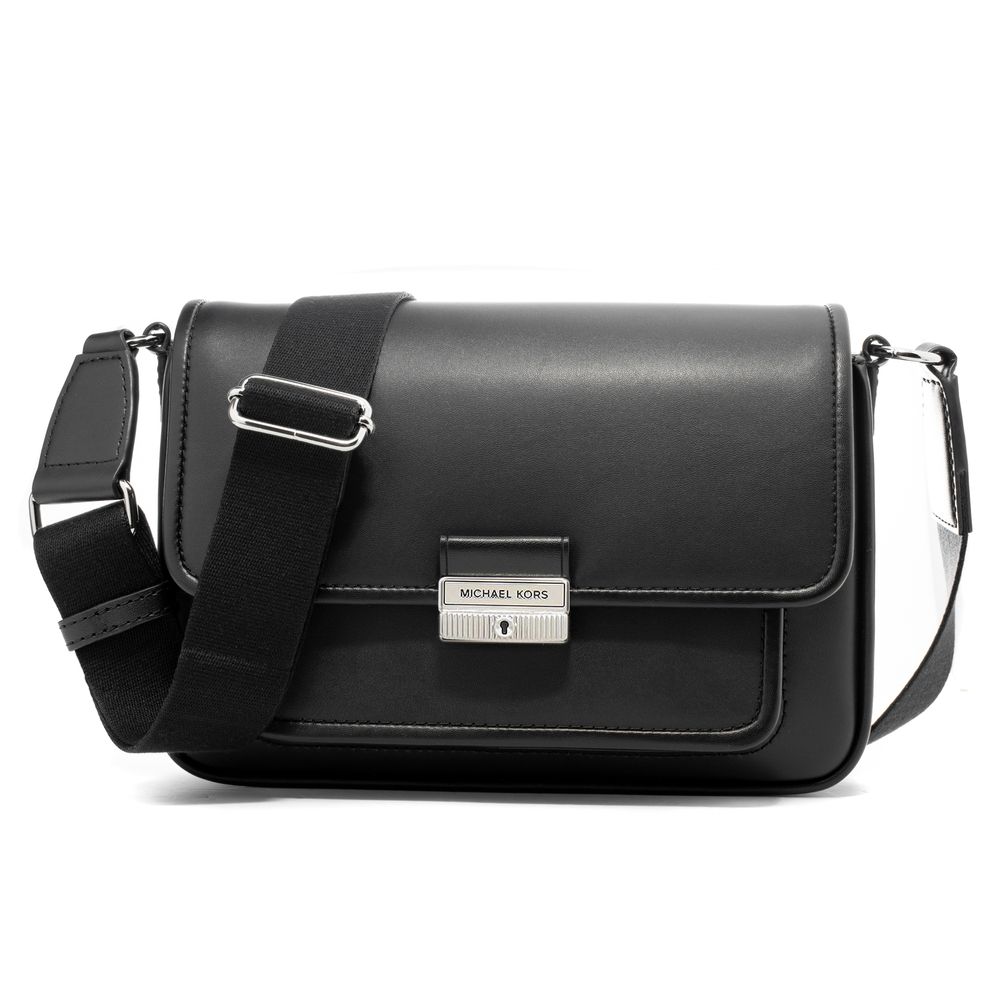 Sac bandoulière en cuir noir Michael Kors