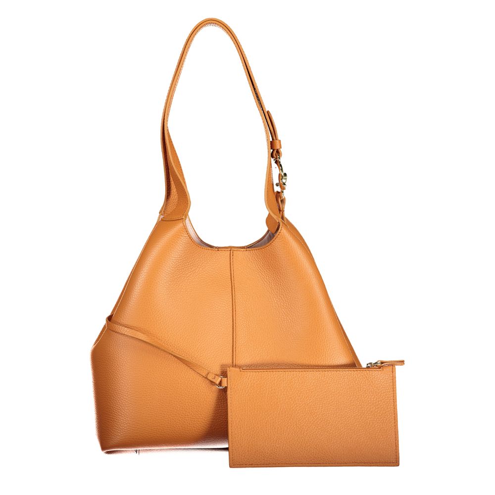 Sac à main en cuir orange Coccinelle