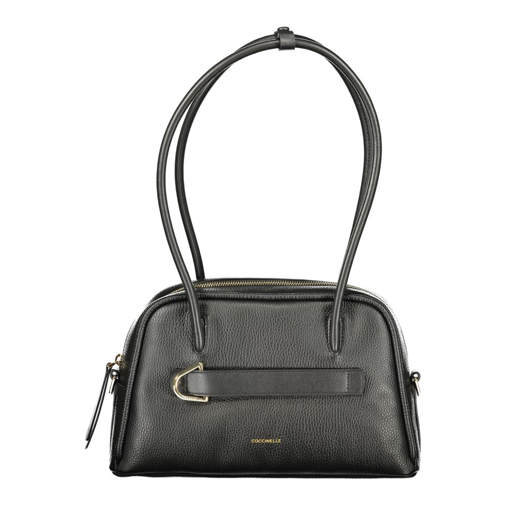 Sac à main en cuir noir Coccinelle