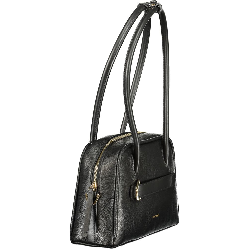 Sac à main en cuir noir Coccinelle