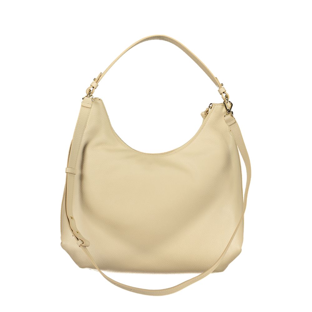 Sac à main en cuir beige Coccinelle