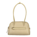 Bolso de mano de cuero beige Coccinelle