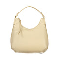 Bolso de mano de cuero beige Coccinelle