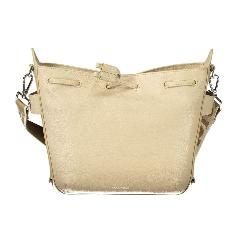 Bolso de piel color beige Coccinelle