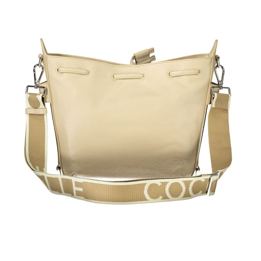 Bolso de piel color beige Coccinelle