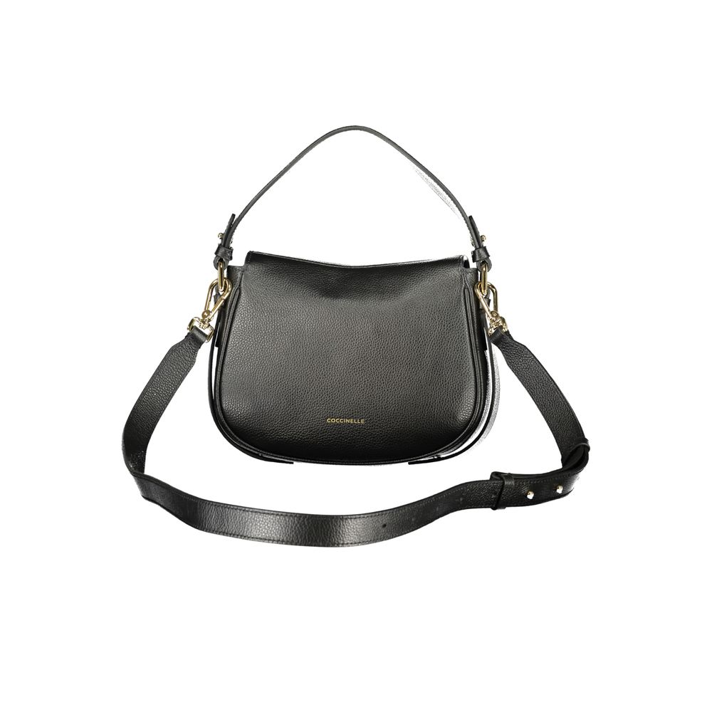 Sac à main en cuir noir Coccinelle