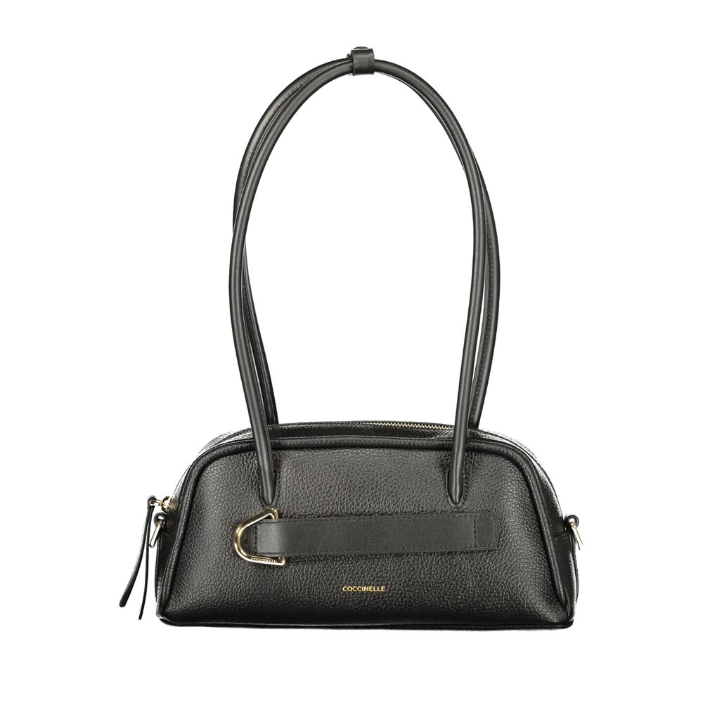 Sac à main en cuir noir Coccinelle