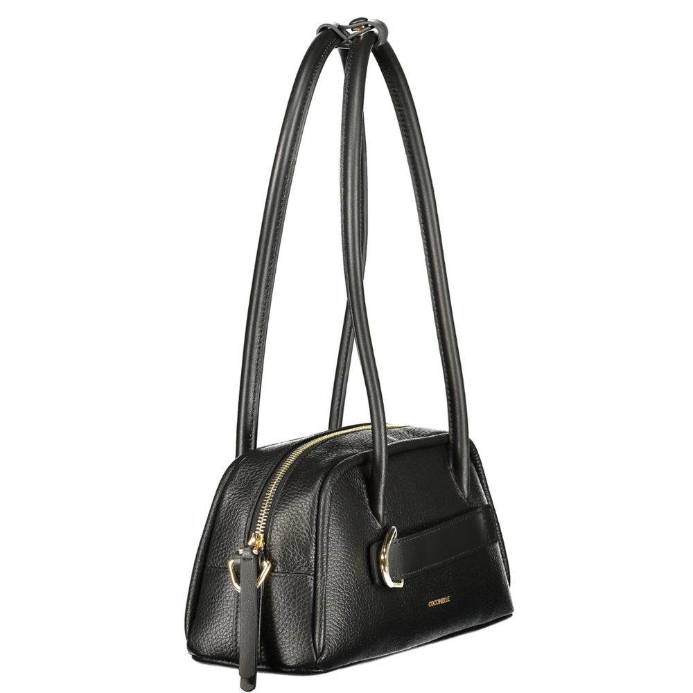 Sac à main en cuir noir Coccinelle