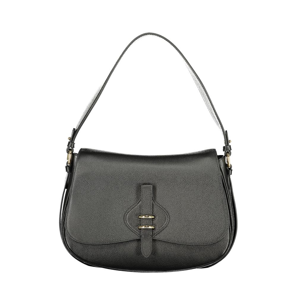 Sac à main en cuir noir coccinelle