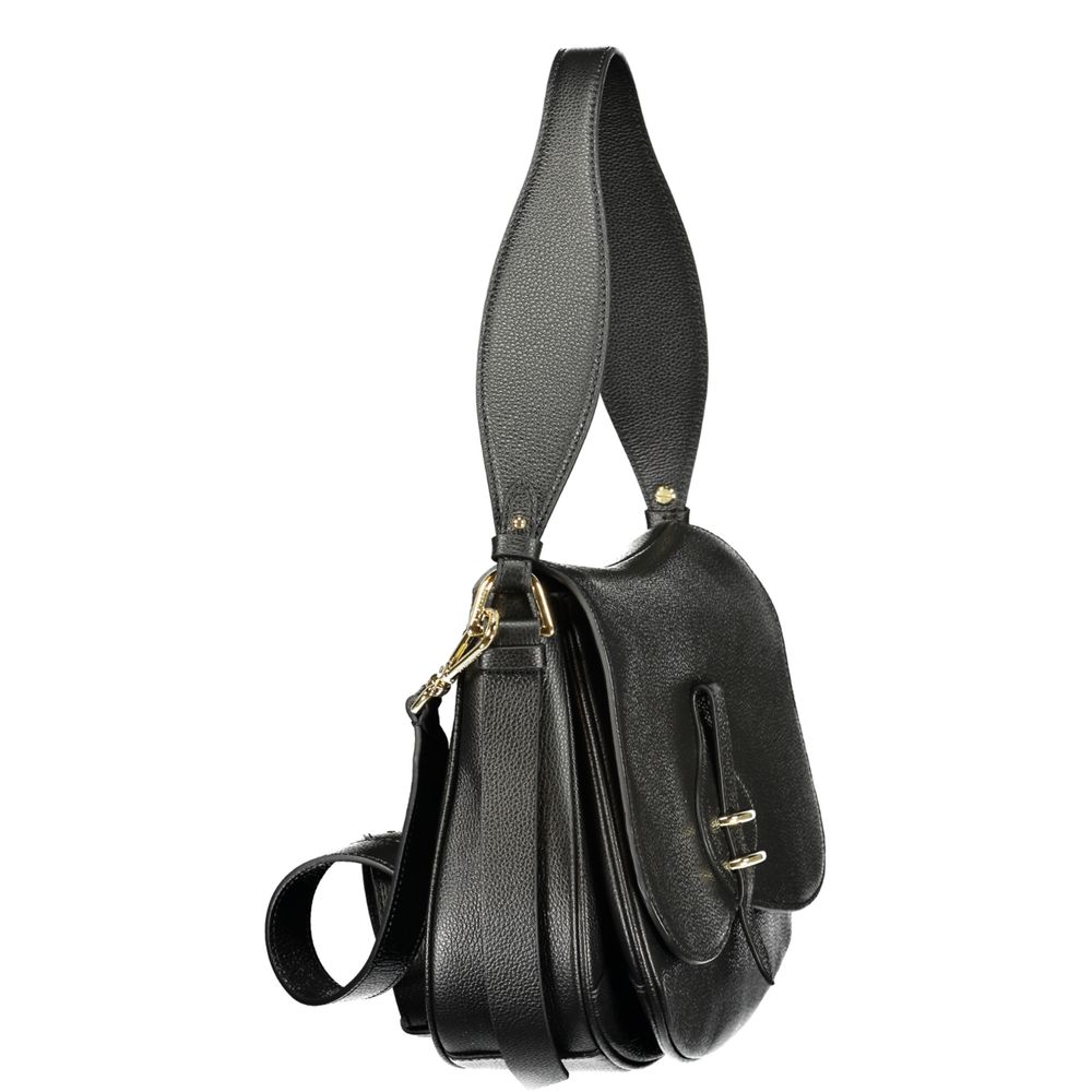 Sac à main en cuir noir coccinelle