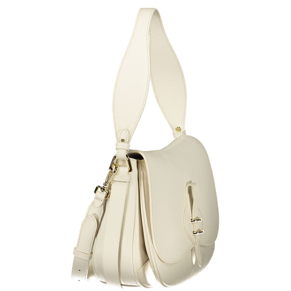 Ladybug white leather handbag