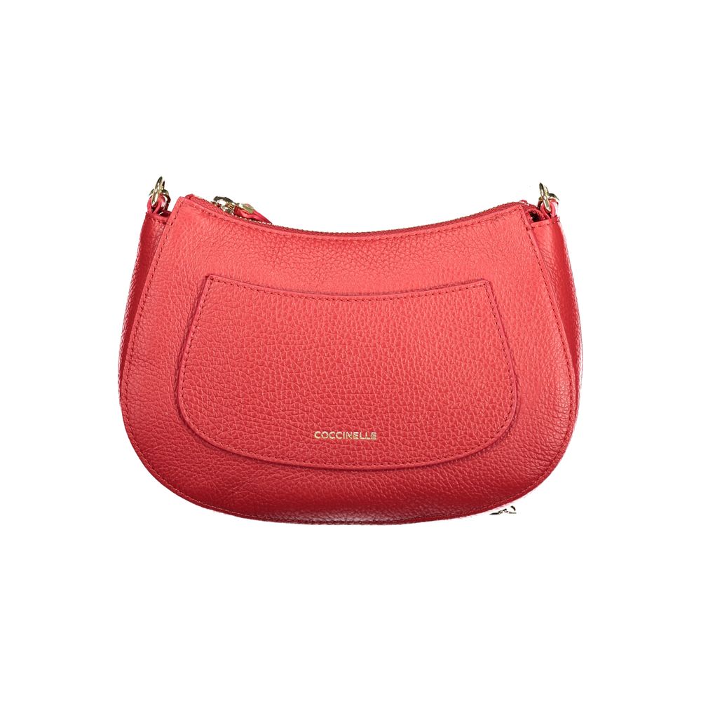Sac bandoulière en cuir rouge Coccinelle
