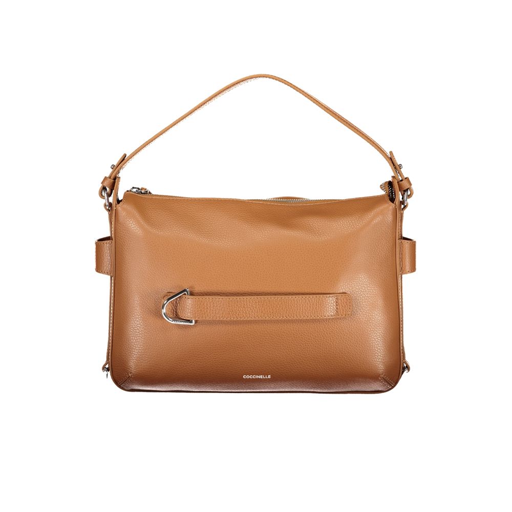 Sac à main en cuir marron Coccinelle