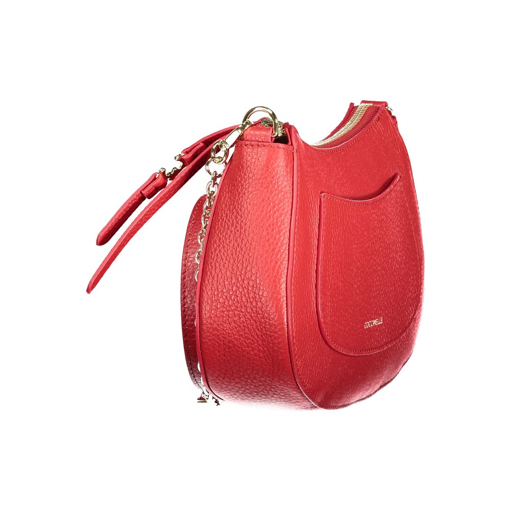 Sac bandoulière en cuir rouge Coccinelle