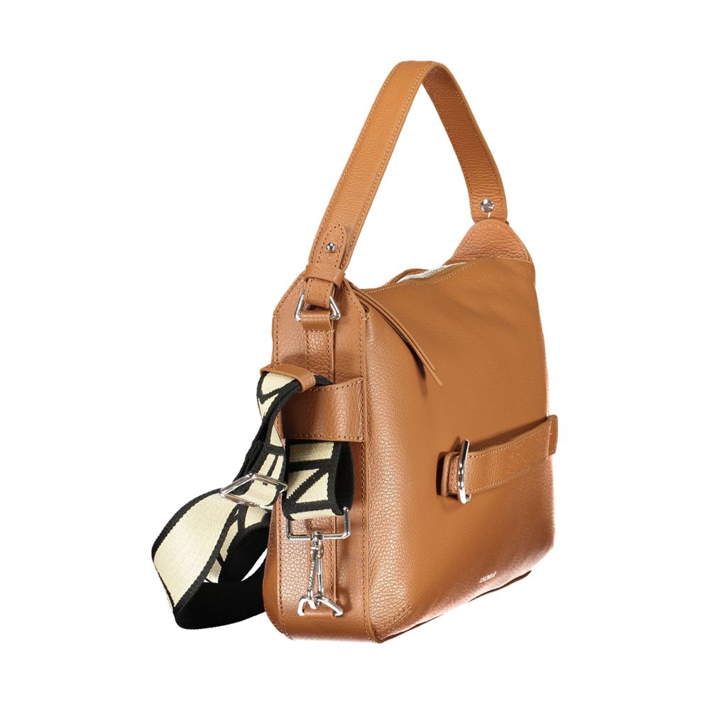 Sac à main en cuir marron Coccinelle