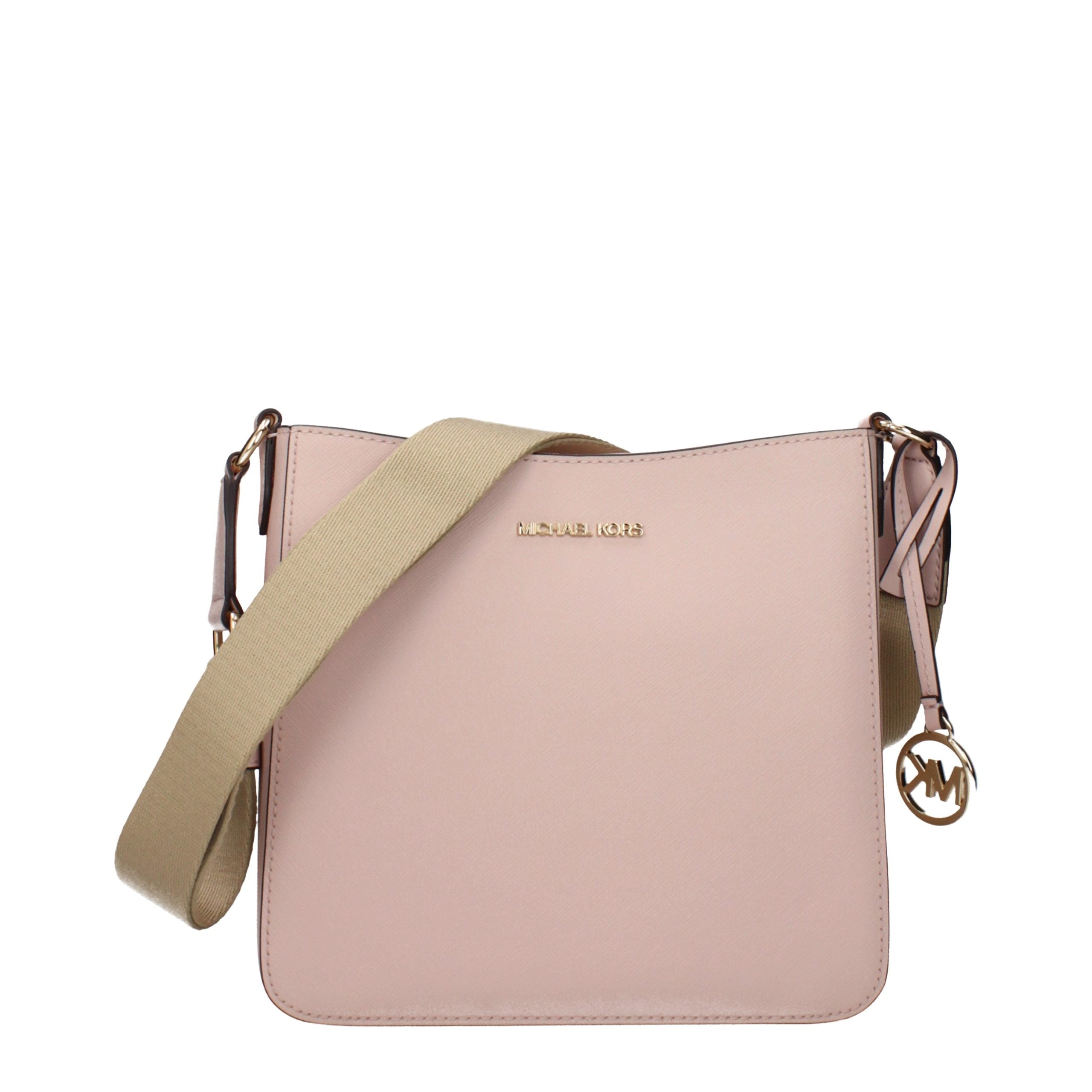 Sac bandoulière en cuir rose Michael Kors