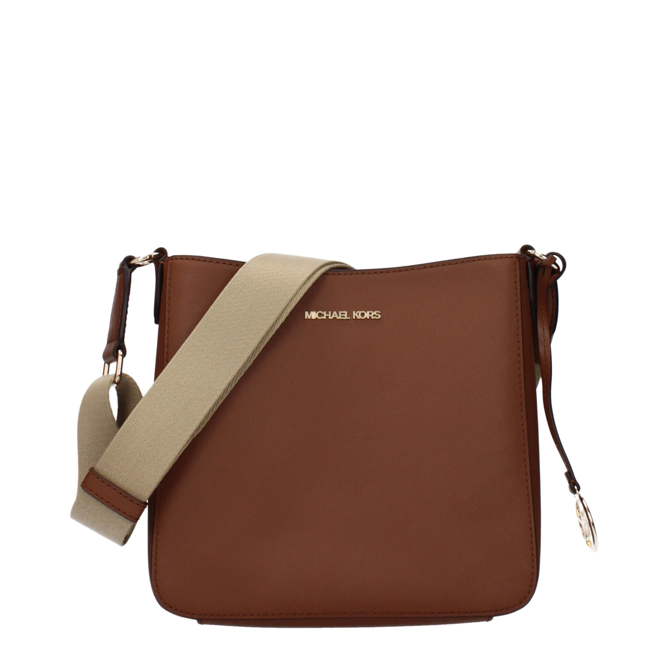 Sac bandoulière en cuir marron Michael Kors