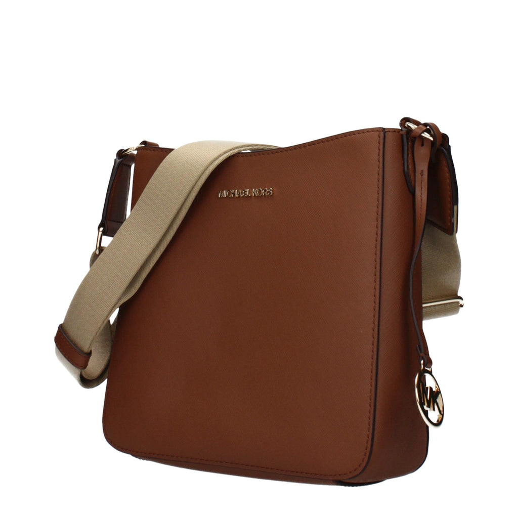 Sac bandoulière en cuir marron Michael Kors