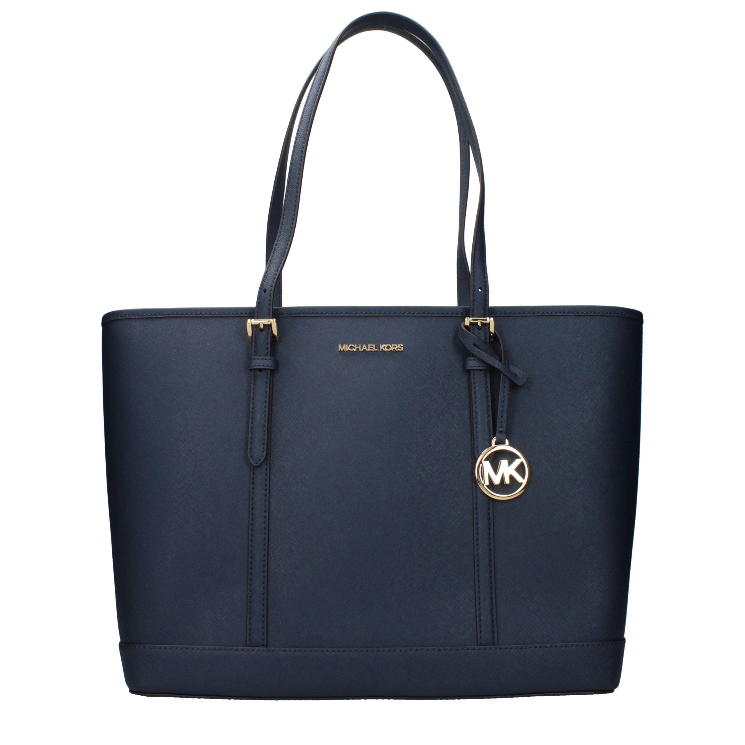 Sac à main en cuir bleu Michael Kors