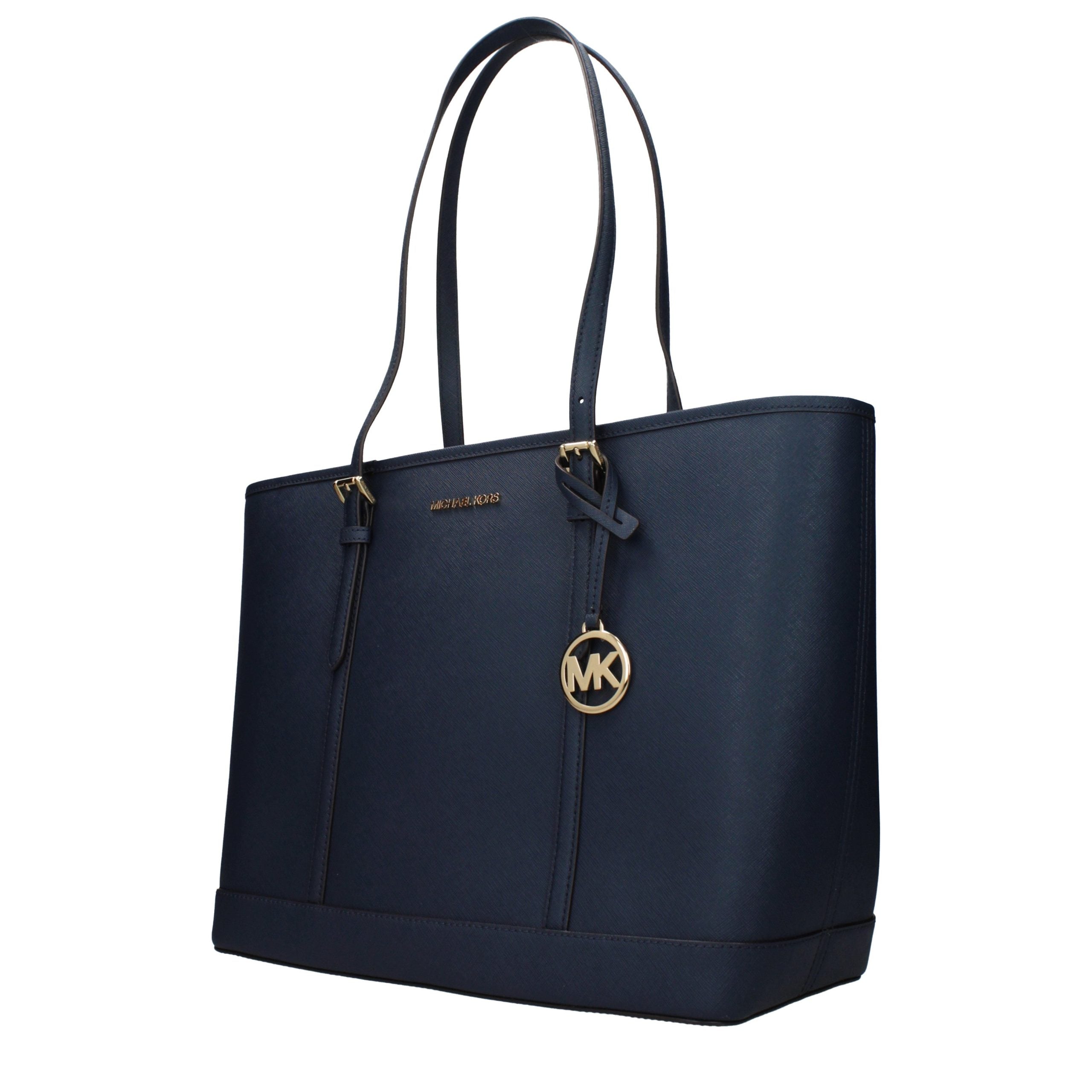 Sac à main en cuir bleu Michael Kors