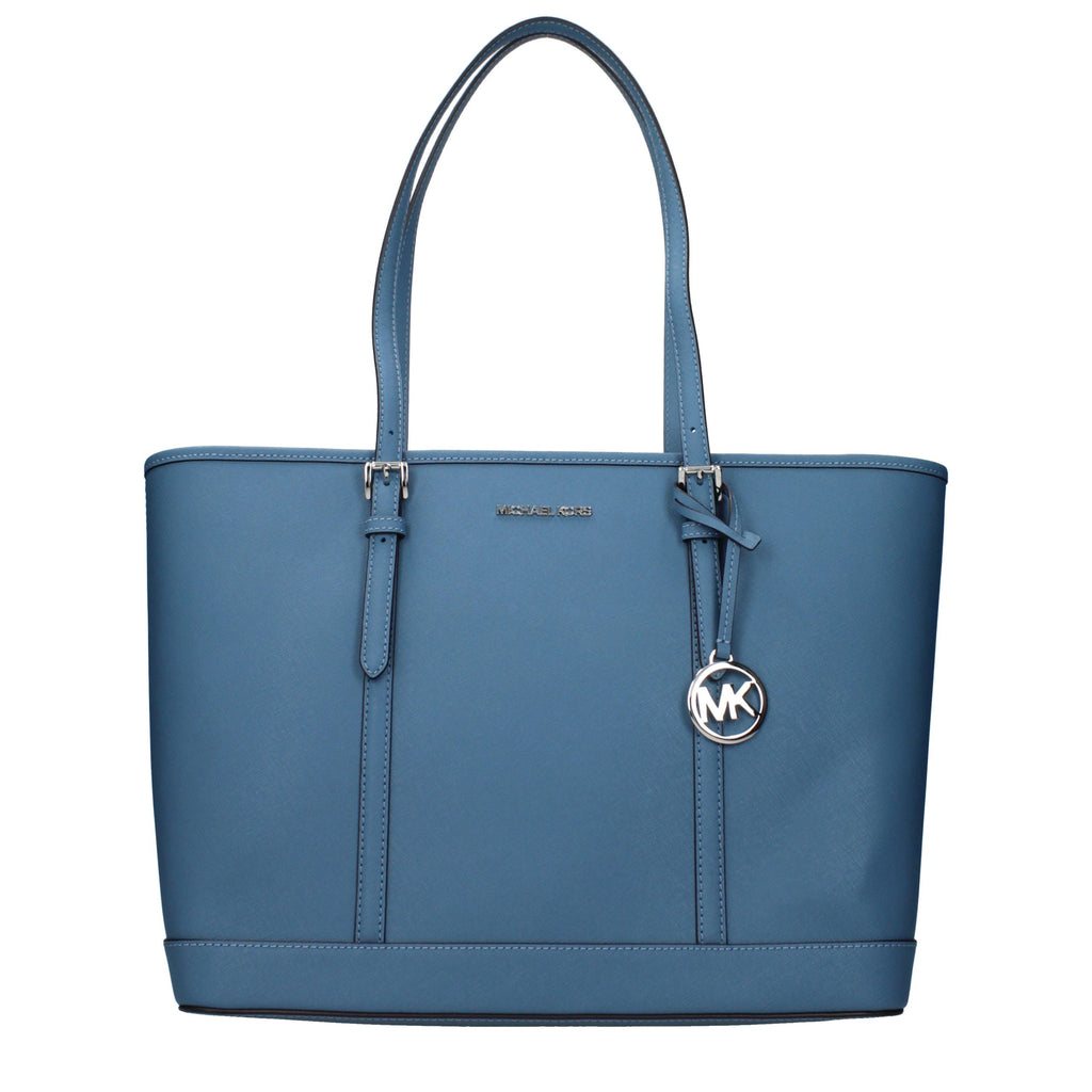 Sac à main en cuir bleu Michael Kors