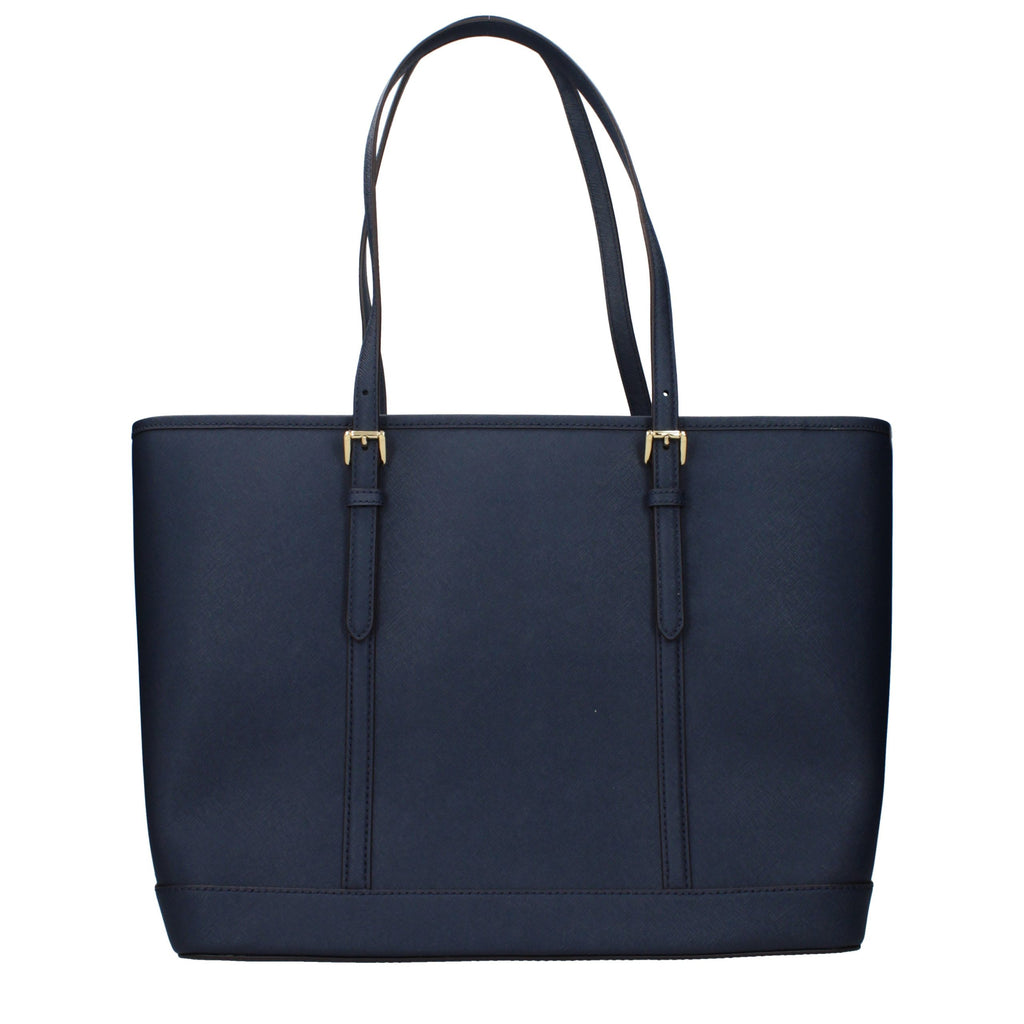 Sac à main en cuir bleu Michael Kors