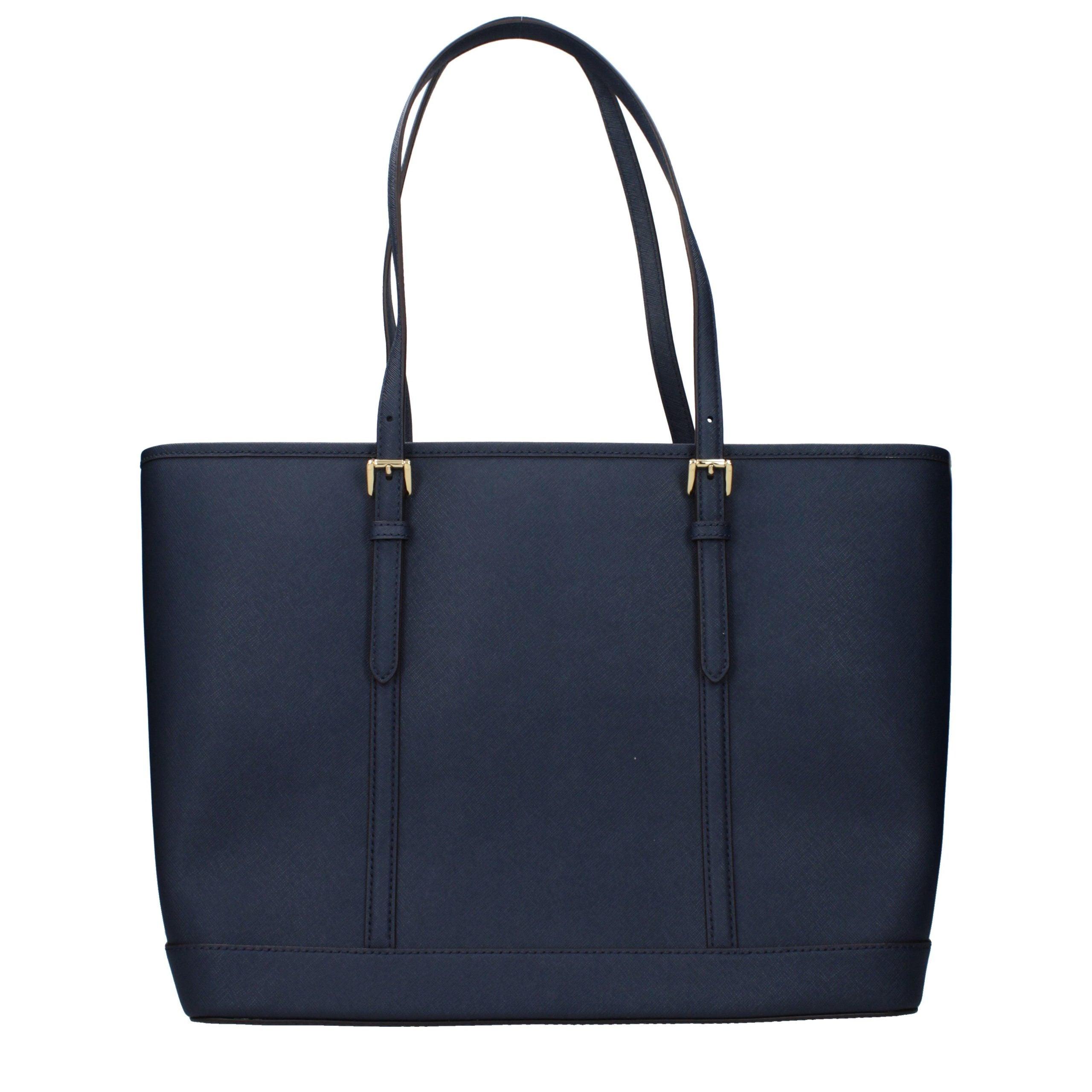 Sac à main en cuir bleu Michael Kors