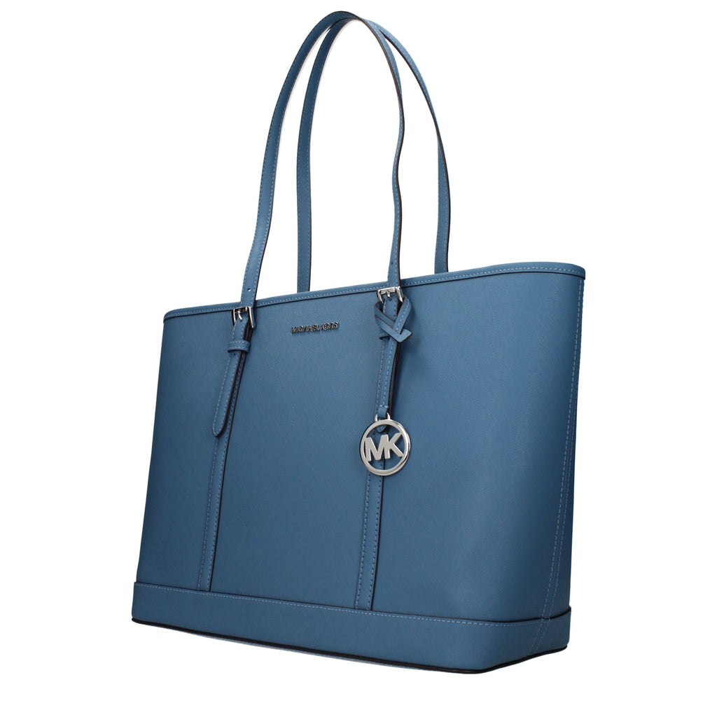 Sac à main en cuir bleu Michael Kors