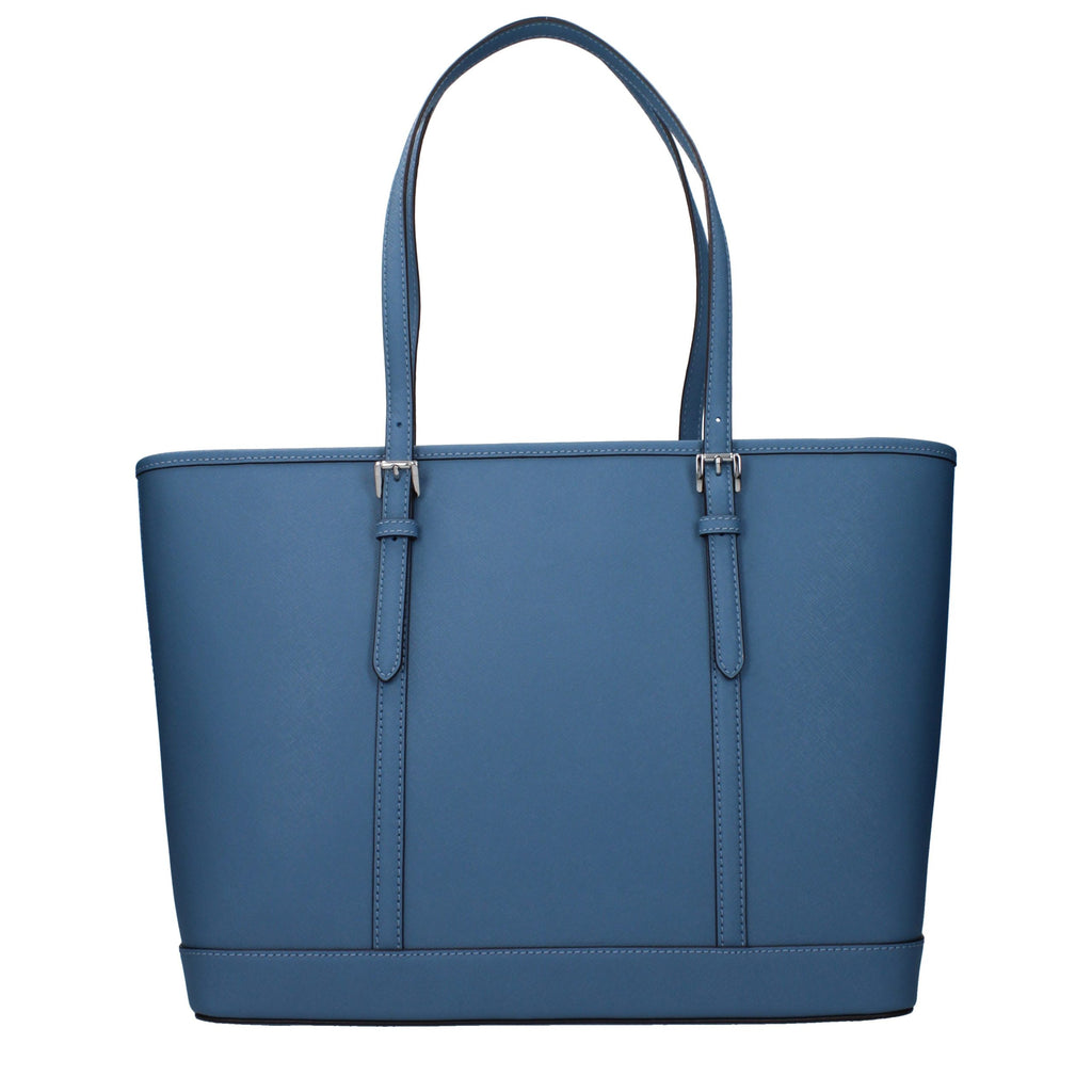 Sac à main en cuir bleu Michael Kors