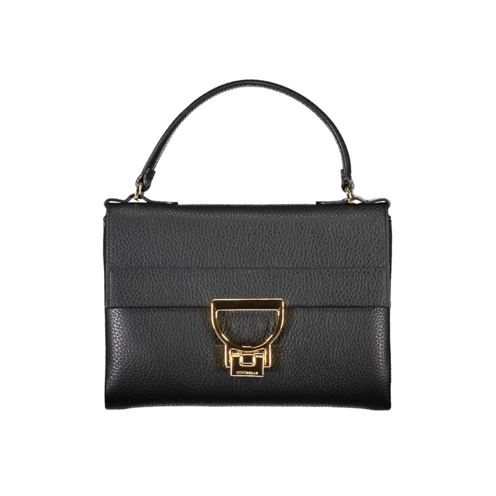 Sac bandoulière en cuir noir Coccinelle