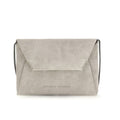 Sac bandoulière Bos Taurus en cuir de veau gris Brunello Cucinelli