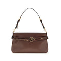 Sac bandoulière Bos Taurus en cuir de veau marron Pinko